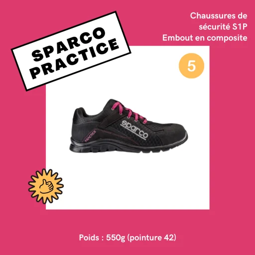 Baskets de sécurité souples S1P PRACTICE - SPARCO Teamwork