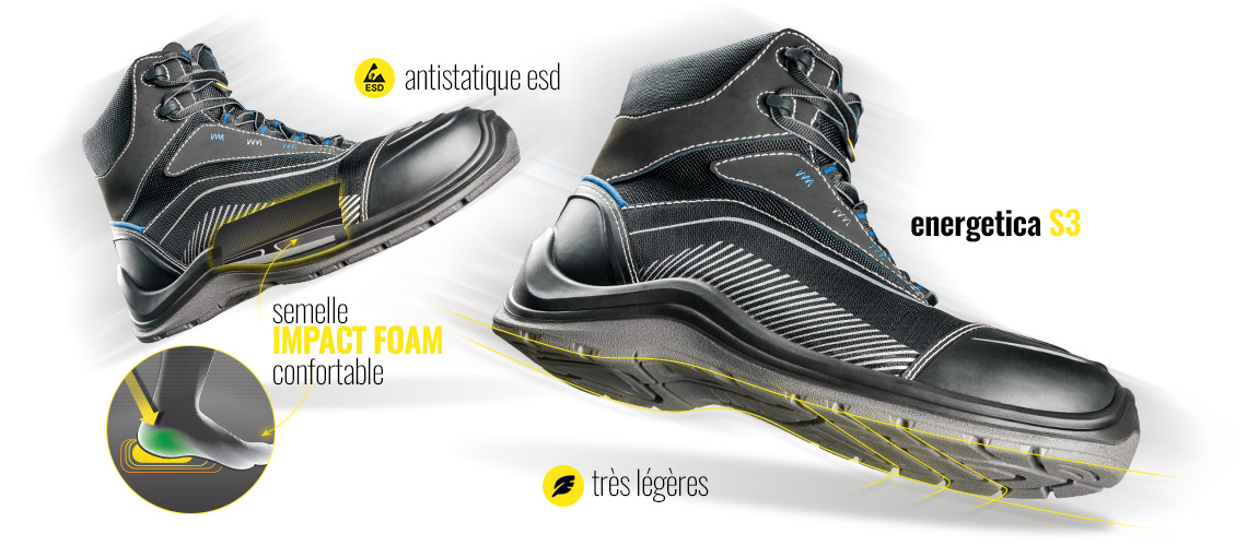 Chaussures de sécurité hautes S3 ESD SRC Safety Jogger ENERGETICA