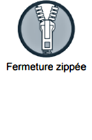 fermeture zippée