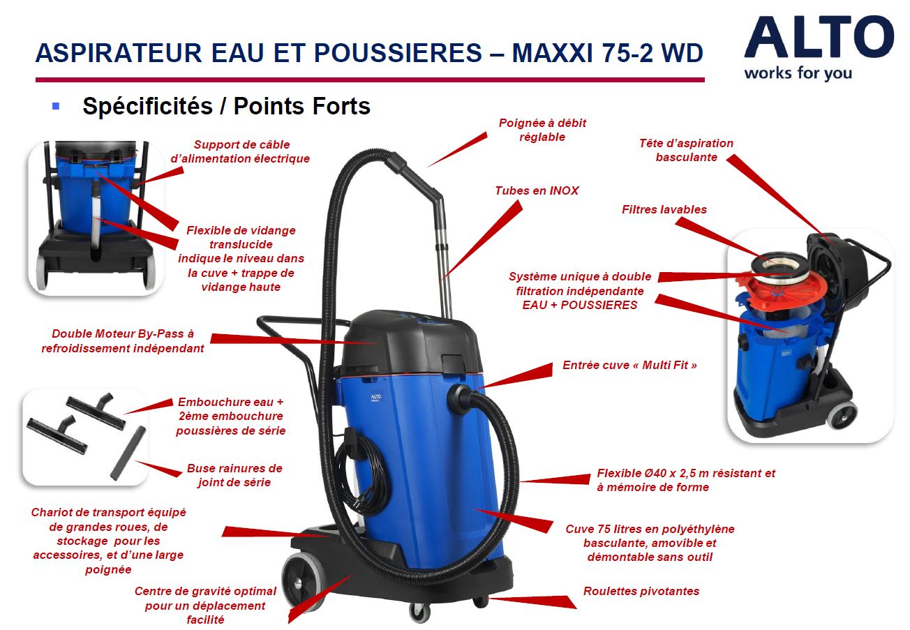 Aspirateur Nilfisk MAXXI II 75-2 WD