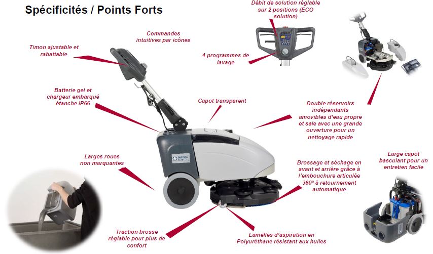 Points forts Laveuse SC351 B NILFISK